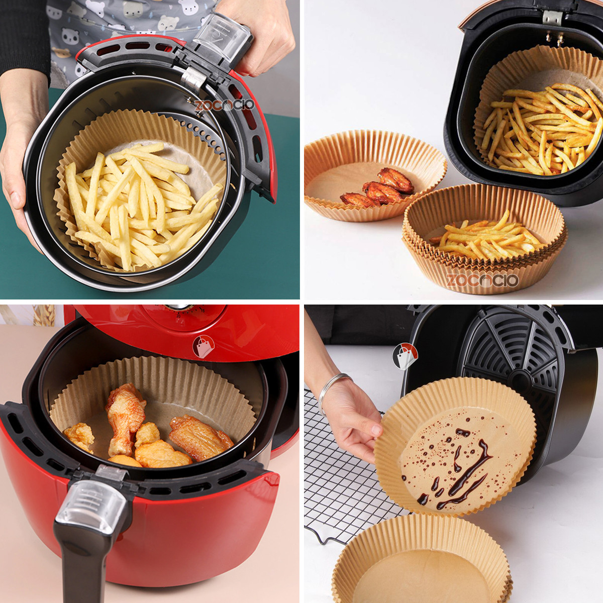 Bandejas De Papel Desechable Antiadheren